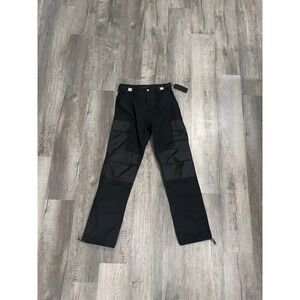 Heliot Emil Black Tech Cargo Pants Ripstop Buckle Detail Trousers Mens 46 NEW